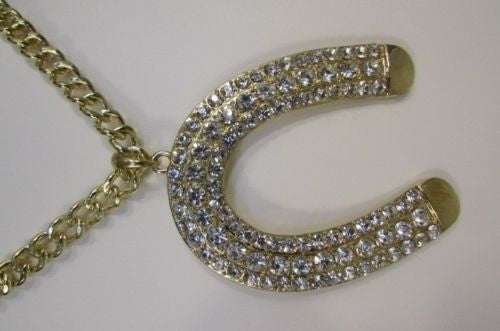 New Women Gold Metal Head Chain Wrist Bracelet Chunky Links Connected Ring