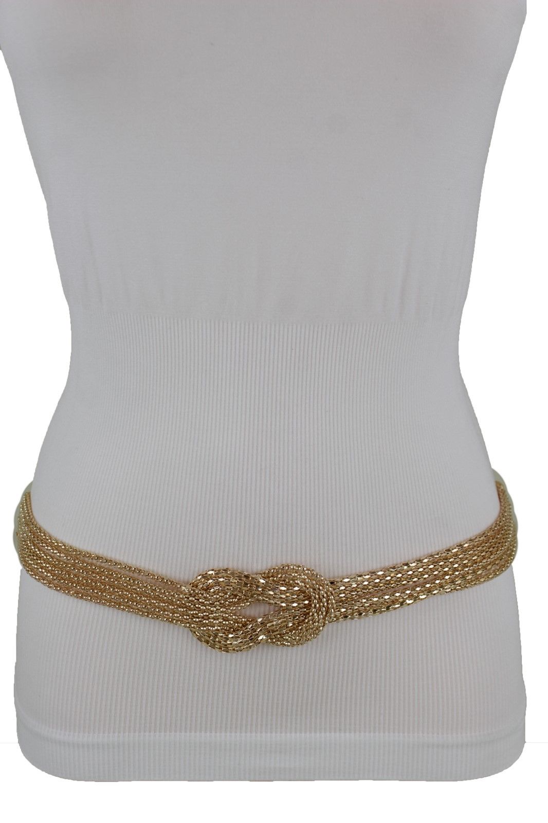 Mesh Braided Metal Hip High Waist Belt Plus Size XS-XL - Black