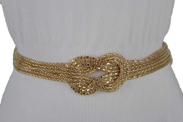 Mesh Braided Metal Hip High Waist Belt New Women Fashion Accessories Plus Size XS-XL