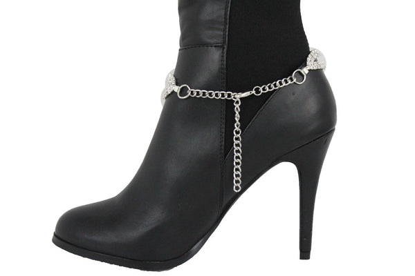Brand New Women Gold Metal Chain Western Boot Bracelet Shoe Anklet Bling Seashell Charm