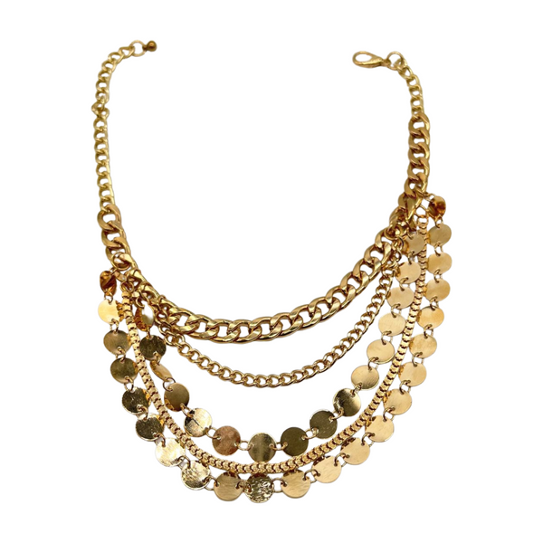 Brand New Women Gold Metal Chain Boot Bracelet Shoe Anklet Circle Multi Strand Waves Shoe Charm
