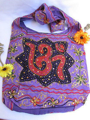 New Women Cross Body Fabric Fashion Messenger Hand India Peace Sign Purple - alwaystyle4you - 31