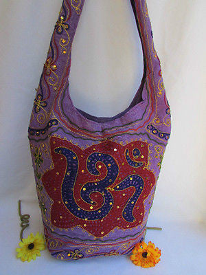 New Women Cross Body Fabric Fashion Messenger Hand India Peace Sign Purple - alwaystyle4you - 50