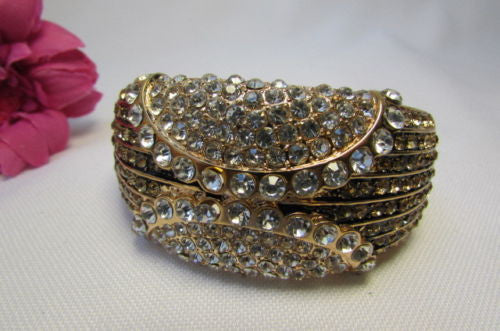 Gold / Silver Metal Retro Bracelet Cuff Multi Rhinestones New Women Fashion Jewelry Accessories - alwaystyle4you - 15
