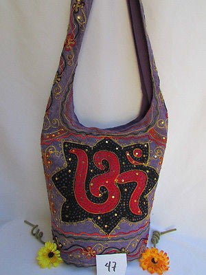 New Women Cross Body Fabric Fashion Messenger Hand India Peace Sign Purple - alwaystyle4you - 67