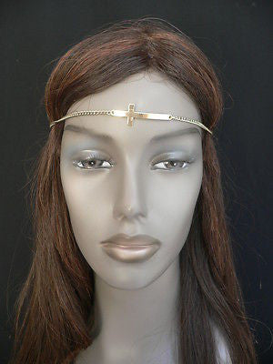 Latest Women Silver Metal Cross Head Band Chain Celebrity Circlet Sexy Jewelry - alwaystyle4you - 5