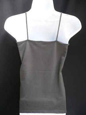 New Women Charcoal Basic Tank Top Sexy Camisole Spaghetti Straps Plus Size Medium Large - alwaystyle4you - 12