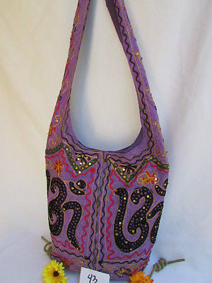 New Women Cross Body Fabric Fashion Messenger Hand India Peace Sign Purple - alwaystyle4you - 23