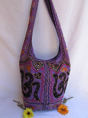 New Women Cross Body Fabric Fashion Messenger Hand India Peace Sign Purple - alwaystyle4you - 14