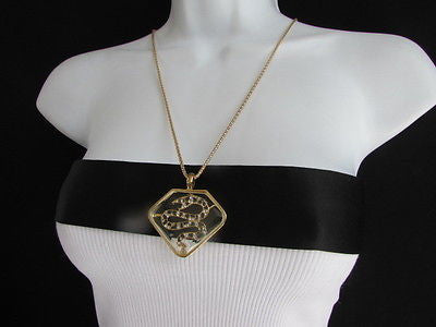 Women Gold Metal Chains Fashion Necklace Big Snake Pendant Silver Rhinestones - alwaystyle4you - 11