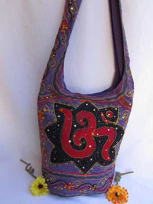 New Women Cross Body Fabric Fashion Messenger Hand India Peace Sign Purple - alwaystyle4you - 69