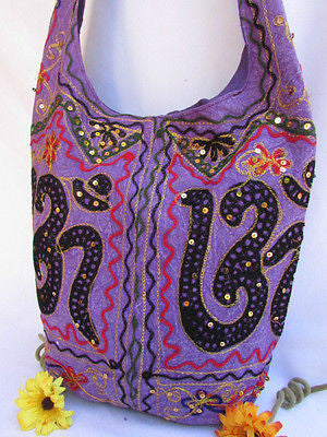 New Women Cross Body Fabric Fashion Messenger Hand India Peace Sign Purple - alwaystyle4you - 21
