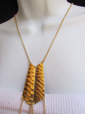 Women La Gold Double Metal Plate Classic Chic Body Chain Jewelry Long Necklace - alwaystyle4you - 5