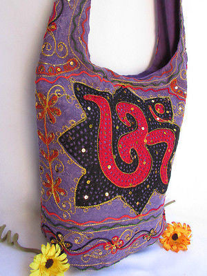 New Women Cross Body Fabric Fashion Messenger Hand India Peace Sign Purple - alwaystyle4you - 68