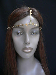 Women Gold Trendy Multi Stars Head Chain Grecian Circlet Fashion Jewelry - alwaystyle4you - 3