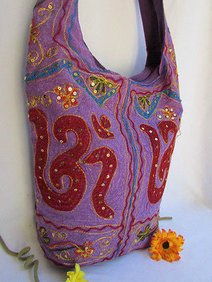 New Women Cross Body Fabric Fashion Messenger Hand India Peace Sign Purple - alwaystyle4you - 42