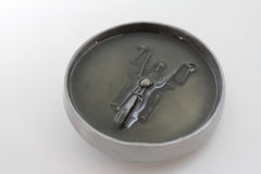 Belt Buckle Silver Metal Grey Skeleton Skull Motorcycle Biker Bones Men