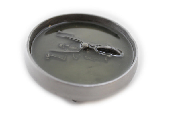Silver Metal Round Heavy Grey Green Skeleton Rider Motorcycle Bones Belt Buckle Men Accessories