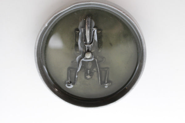 Silver Metal Round Heavy Grey Green Skeleton Rider Motorcycle Bones Belt Buckle Men Accessories