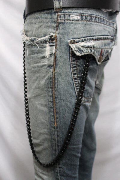 Black  Metal Links Extra Long Wallet Chains ThickKeyChain Jeans Chunky Motorcycle Biker Rock New Men Style - alwaystyle4you - 7