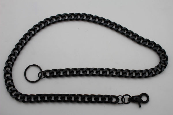 Black  Metal Links Extra Long Wallet Chains ThickKeyChain Jeans Chunky Motorcycle Biker Rock New Men Style - alwaystyle4you - 10