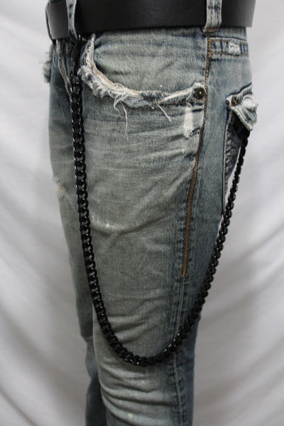 Black  Metal Links Extra Long Wallet Chains ThickKeyChain Jeans Chunky Motorcycle Biker Rock New Men Style - alwaystyle4you - 11