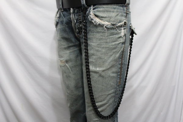 Black  Metal Links Extra Long Wallet Chains ThickKeyChain Jeans Chunky Motorcycle Biker Rock New Men Style - alwaystyle4you - 12