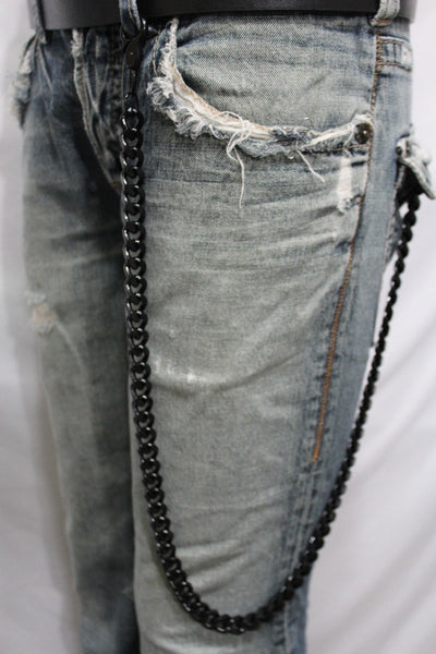 Black  Metal Links Extra Long Wallet Chains ThickKeyChain Jeans Chunky Motorcycle Biker Rock New Men Style - alwaystyle4you - 13