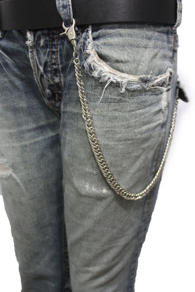 Silver Metal Short Wallet Chains KeyChain Jeans Fashion Jewelry Biker Strong New Men Style - alwaystyle4you - 6