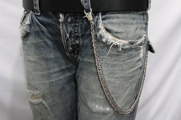 Silver Metal Short Wallet Chains KeyChain Jeans Fashion Jewelry Biker Strong New Men Style - alwaystyle4you - 8