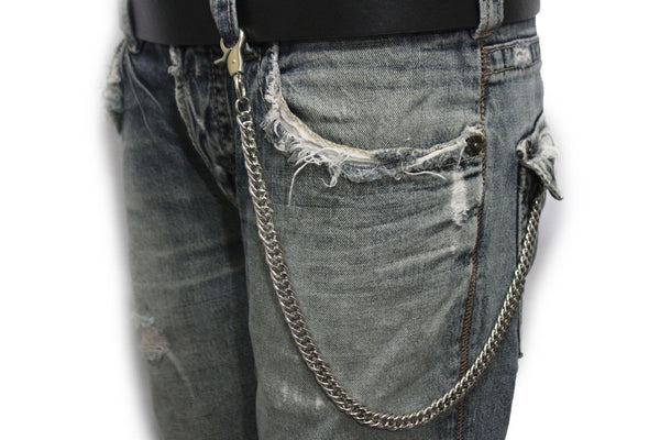 Silver Metal Short Wallet Chains KeyChain Jeans Fashion Jewelry Biker Strong New Men Style - alwaystyle4you - 12