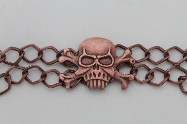 Metal Boot Bracelet Chains Skull Skeleton Bling Anklet Charm Heels New Women Accessories