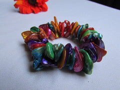 Multi Colors Stone Beads Wide Elastic Bracele Trendy Women Fashion Jewelry Accessories - alwaystyle4you - 2