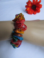 Multi Colors Stone Beads Wide Elastic Bracele Trendy New Women Fashion Jewelry Accessories - alwaystyle4you - 3