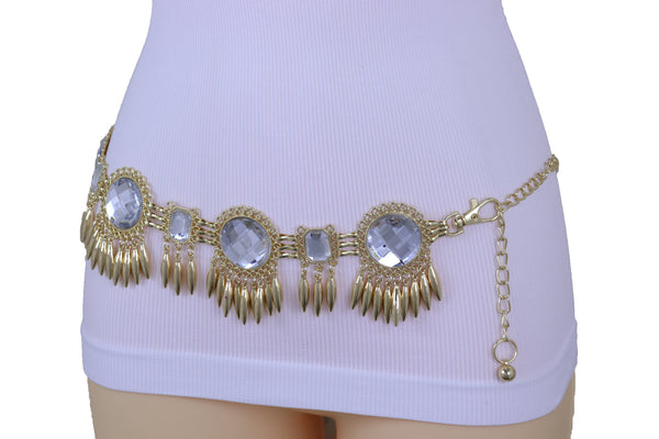 Brand New Women Fashion Belt Hip Waist Silver Metal Chain Skull Pirate Charms Plus XL XXL