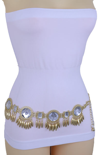 Brand New Women Fashion Belt Hip Waist Silver Metal Chain Skull Pirate Charms Plus XL XXL