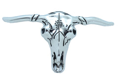Texas Longhorn Skull Metal Belt Buckle