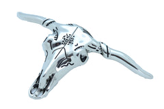 Texas Longhorn Skull Metal Belt Buckle