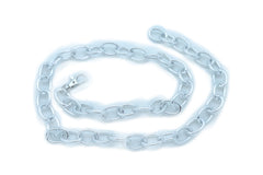 Bling Fashion Belt Silver Metal Chain Oval Links Narrow Waistband M L XL