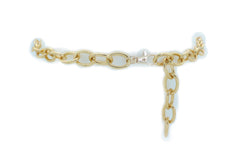 Gold Metal Chunky Oval Chain Fashion Waistband Belt Hip High Waist M L XL