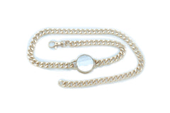 Gold Metal Chain Links Belt Waist Hip Bling Silver Color Charm Plus Size XL XXL