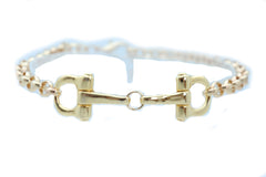 Gold Color Metal Chain Boot Bracelet Anklet Shoe Clasp Hook Charm Jewelry