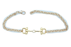Gold Color Metal Chain Boot Bracelet Anklet Shoe Clasp Hook Charm Jewelry