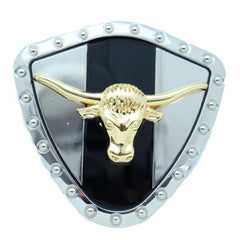 Shield Texas Longhorn Metal Belt Buckle