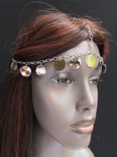 Gold Silver Metal Head Chain Forehead Multi Circlet Coin  display picture 1