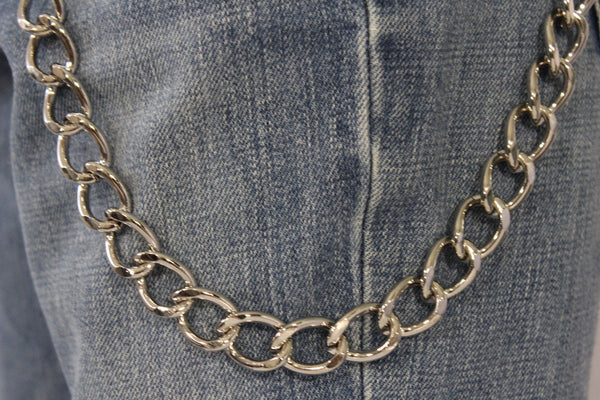 Silver Metal Thick Wallet Chain Classic Chunky KeyChain Biker Jeans Truck Punk Rocker Trucker Accessory New Men Hot Style - alwaystyle4you - 12