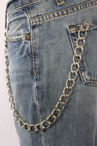 Silver Metal Thick Wallet Chain Classic Chunky KeyChain Biker Jeans Truck Punk Rocker Trucker Accessory New Men Hot Style - alwaystyle4you - 1