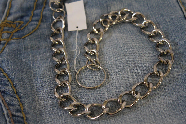 Silver Metal Thick Wallet Chain Classic Chunky KeyChain Biker Jeans Truck Punk Rocker Trucker Accessory New Men Hot Style - alwaystyle4you - 2