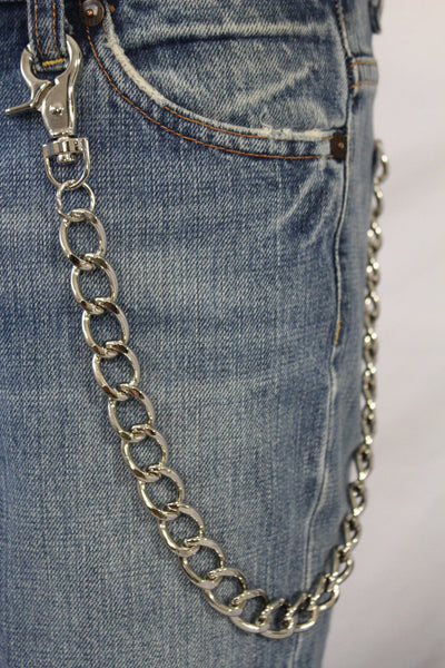 Silver Metal Thick Wallet Chain Classic Chunky KeyChain Biker Jeans Truck Punk Rocker Trucker Men Accessories