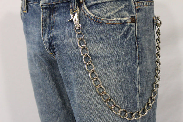 Silver Metal Thick Wallet Chain Classic Chunky KeyChain Biker Jeans Truck Punk Rocker Trucker Accessory New Men Hot Style - alwaystyle4you - 5